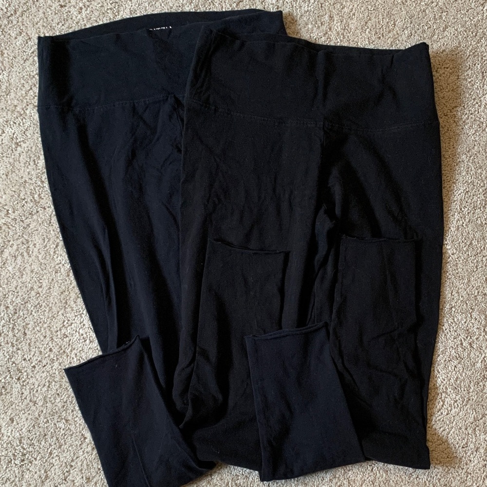 Aritzia TWO PAIRS Black High-Rise Leggings